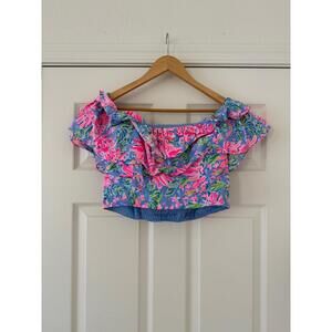 Lilly Pulitzer Mayslie Ruffled Top size 10